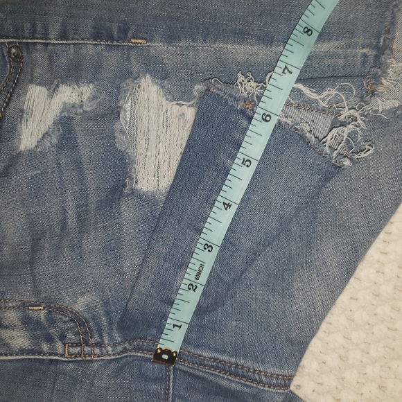 American Eagle Midi AEO Denim Cafe Shorts - Picture 3 of 12